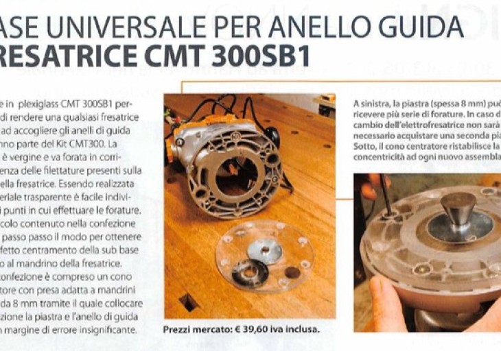 Base universale per anello guida CMT 300SB1